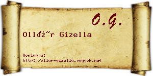 Ollár Gizella névjegykártya